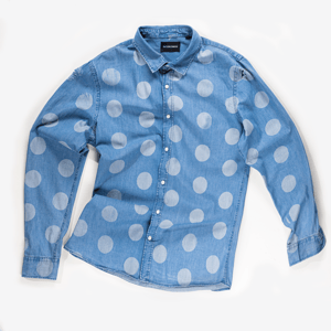 Image of DENIM SHIRT LASER POLKA
