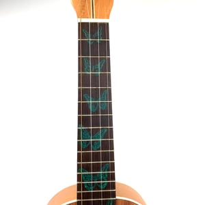 Image of LoPrinzi Concert Ukulele w/ Butterfly Sand Inlays, Model OSC (Used, Mint Condition)