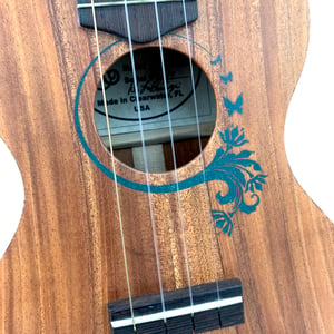 Image of LoPrinzi Concert Ukulele w/ Butterfly Sand Inlays, Model OSC (Used, Mint Condition)