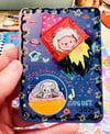 Cat-er Space - trading card with scratch n sniff