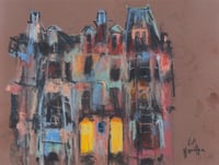 Image 2 of Tenement, Langside Road - Charcoal and Soft Pastels on Card