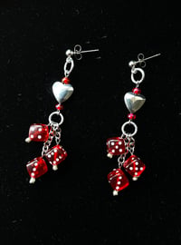 Image of dice queen earrings