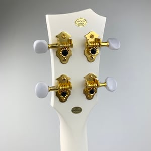 Image of Enya Nova White Flower Concert Ukulele, Carbon Fiber (Used-Mint Condition)