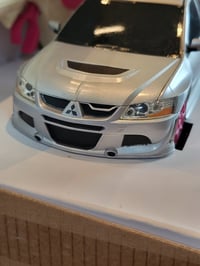 Image 4 of Mitsubishi Lancer Evo VIII anime RC Car 1/28 Scale