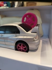 Image 6 of Mitsubishi Lancer Evo VIII anime RC Car 1/28 Scale