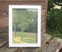 Image 1 of Plein air painting - Tree basking in the light 7x5 inch