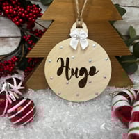 Image 2 of Personalised Bauble (bow)