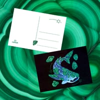 Malachite Whale Shark 5"x7" Postcard