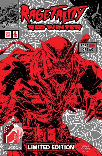 Image of RAGETALITY RED WINTER TUCSON VARIANT Venom Lethal Protector 1 HOMAGE COVER