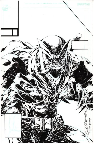 Image of RAGETALITY RED WINTER - #1 Original VENOM HOMAGE Cover Artwork 11" x 17"