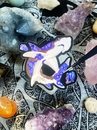 Image 3 of Blue Lace Agate Bonnethead Shark Sticker