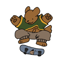 Image 1 of Green shirt Skating Sticker