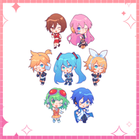 ✧ Vocaloid 'Heart Cheeks' Die Cut Stickers ✧