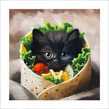 Image of "Purrito Burrito" Print