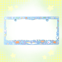 Image 1 of fishy license plate frame