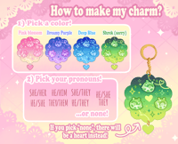 Image 2 of Pronouns Seelie keychains ✦ Genshin Impact