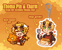 Thoma Pin & Charm ✦ Genshin Impact