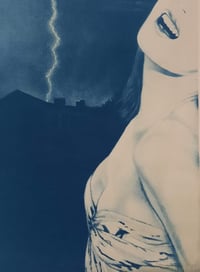 Lightning Bolt cyanotype