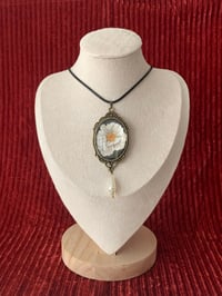 Image 3 of Matilija Poppy, Watercolor Painting in Pendant