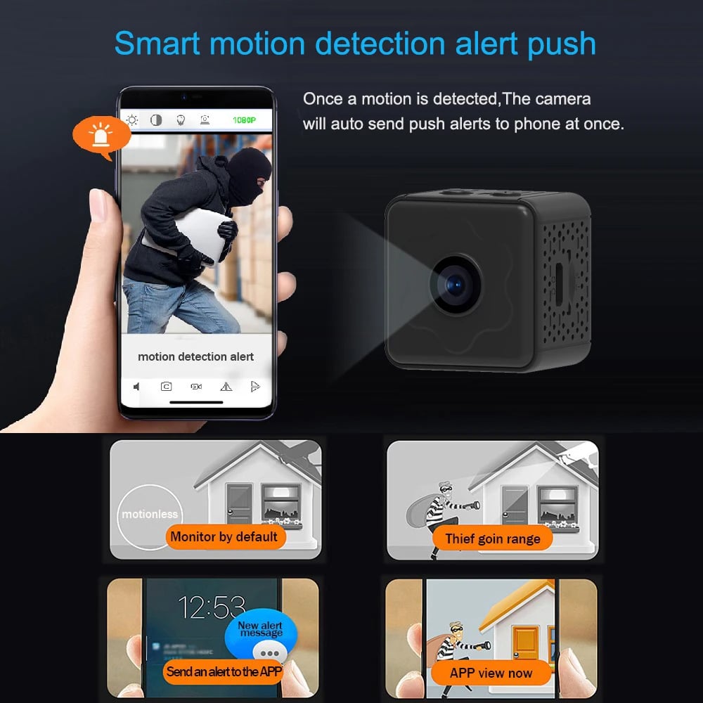 Mini Hidden Camera - Wireless WiFi Remote Monitor High Quality Camera Tiny Home IP Camera