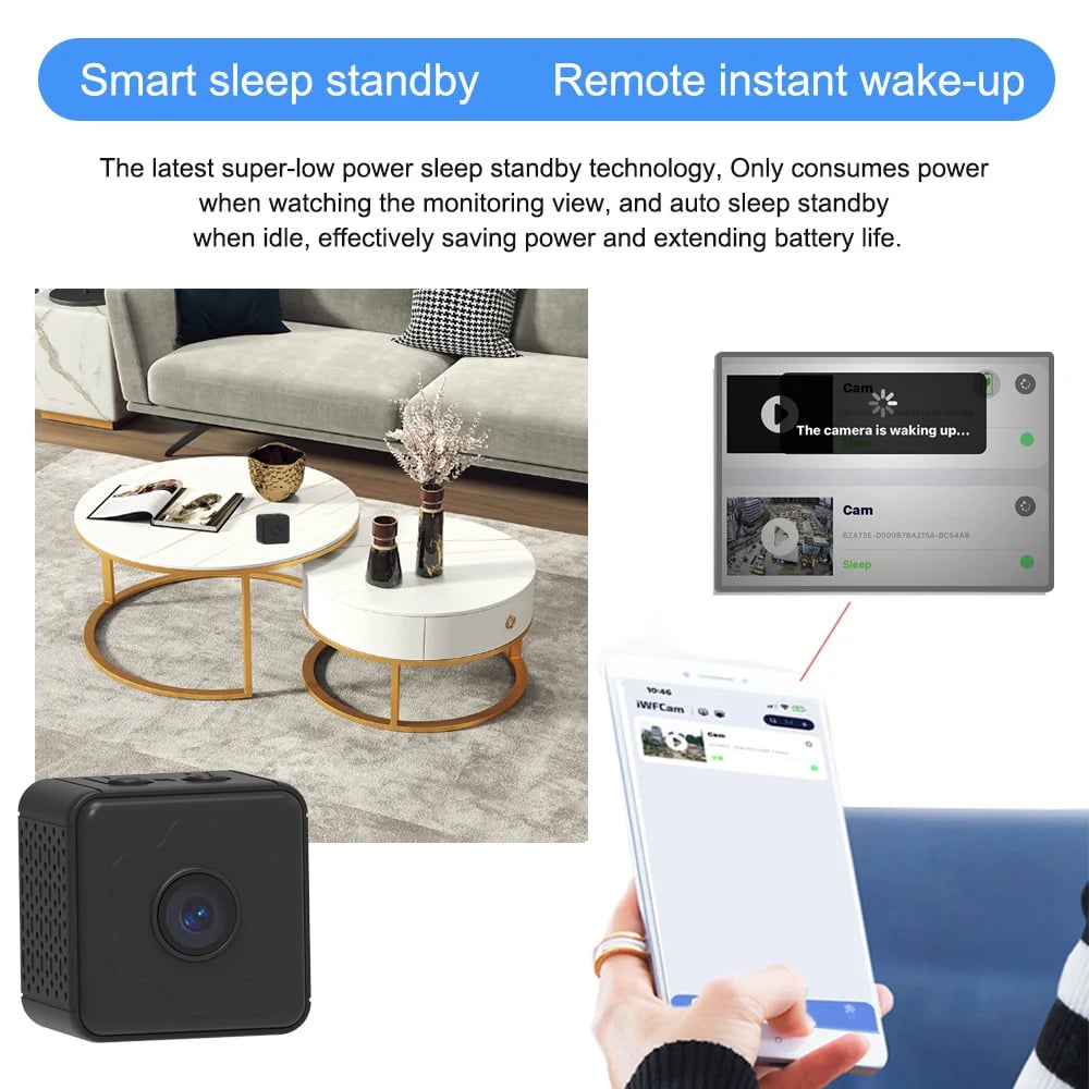 Mini Hidden Camera - Wireless WiFi Remote Monitor High Quality Camera Tiny Home IP Camera