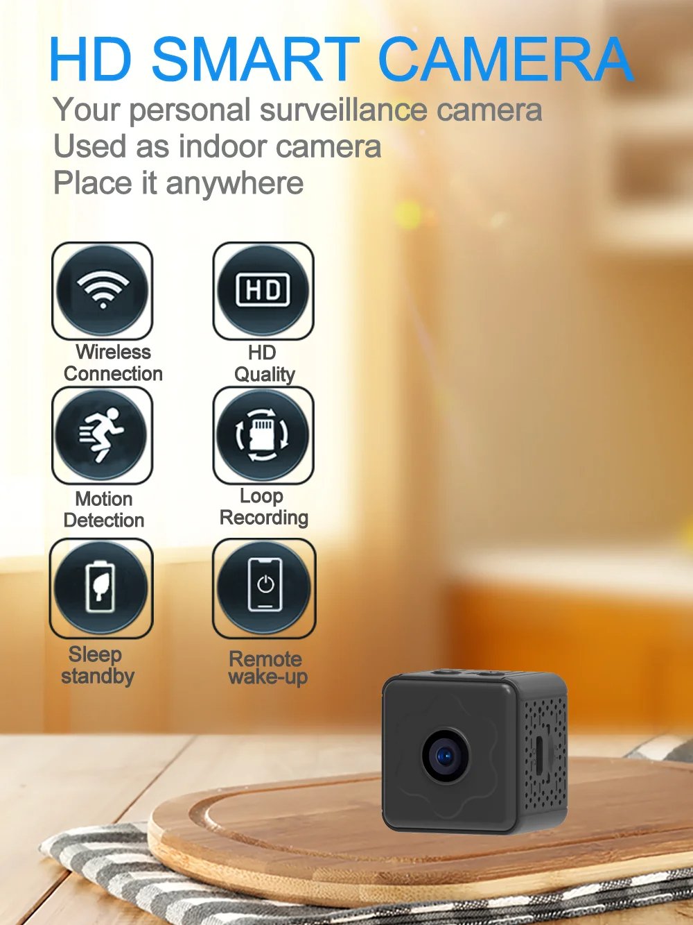 Mini Hidden Camera - Wireless WiFi Remote Monitor High Quality Camera Tiny Home IP Camera