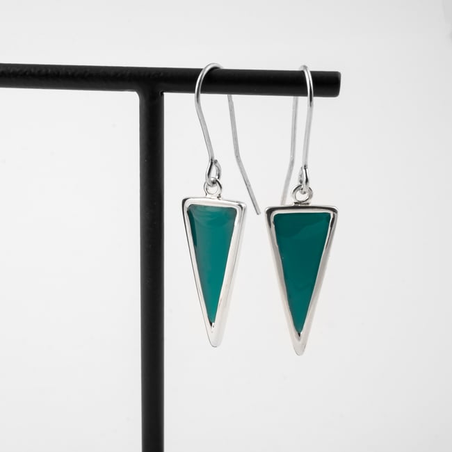 Triangle Silver Earrings
