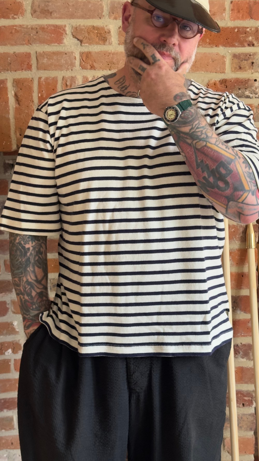 THE "PALMAS" MARINE KNIT (ECRU & NAVY))