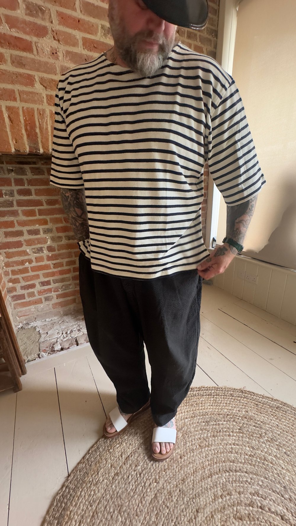 THE "PALMAS" MARINE KNIT (ECRU & NAVY)) 