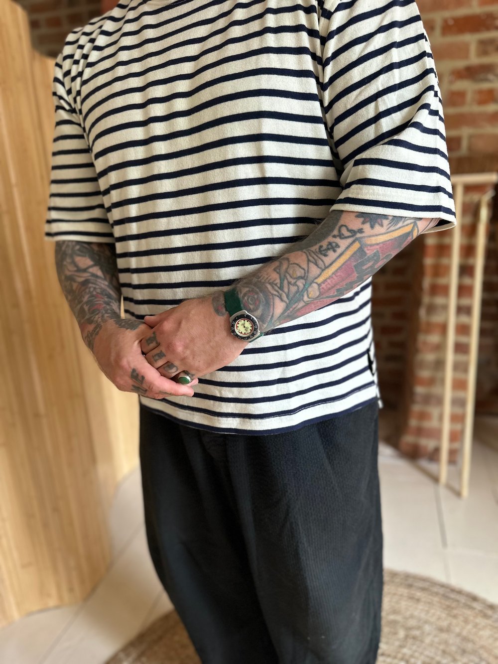 THE "PALMAS" MARINE KNIT (ECRU & NAVY))