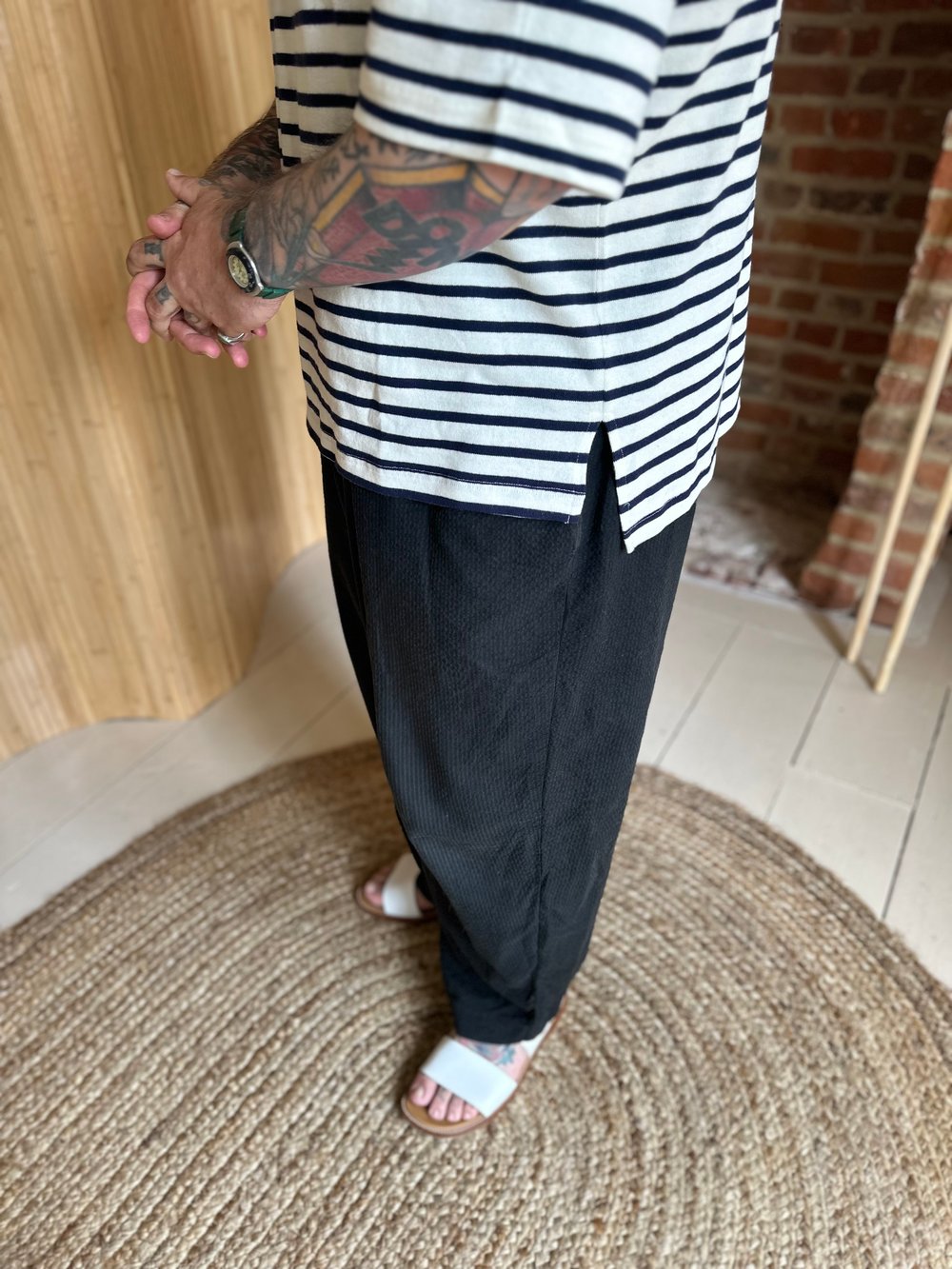 THE "PALMAS" MARINE KNIT (ECRU & NAVY))