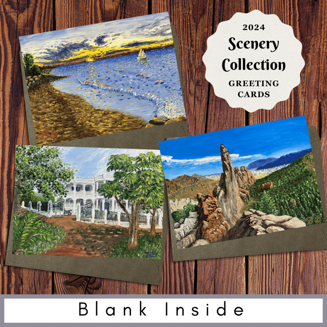 2024 Scenery Greeting Cards Set (Pack of 6)