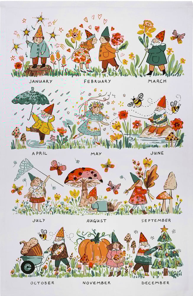 Image of Gnome Year Tea Towel