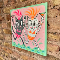 Image 2 of 'Pussycat pals' Original Painting