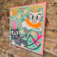 Image 2 of 'Pussycat Pleasures' Original Painting