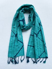 Image 2 of Aqua Lattice — Open-Weave Scarf