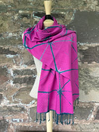 Image 4 of Raspberry Lattice — Textured Cotton Wrap