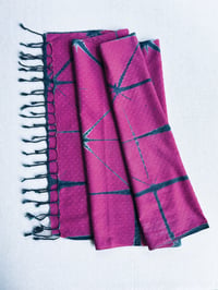 Image 1 of Raspberry Lattice — Textured Cotton Wrap