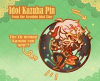 Image 1 of Idol Kazuha Spinning Pin ✦ Genshin Impact