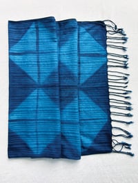 Image 1 of Indigo Diamonds — Textured Cotton Wrap