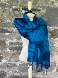 Image 4 of Indigo Diamonds — Textured Cotton Wrap