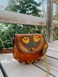 Image 3 of ‘Grow’ - Leather festival purse (free shipping)