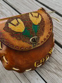 Image 5 of ‘Grow’ - Leather festival purse (free shipping)