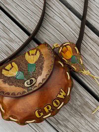 Image 2 of ‘Grow’ - Leather festival purse (free shipping)