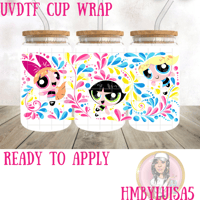 Power Puff girls Talavera UVDTF cup wrap 