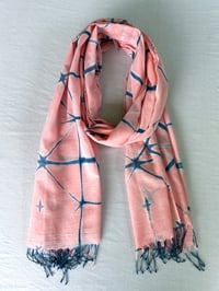 Image 2 of Pink Lattice — Handwoven Cotton Shawl