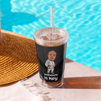 Image 1 of Consistency is Key Clear plastic tumbler