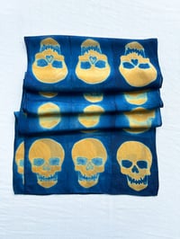 Image 1 of Golden Skull — Silk Scarf