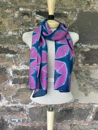 Image 4 of Violet Stars — Silk Scarf