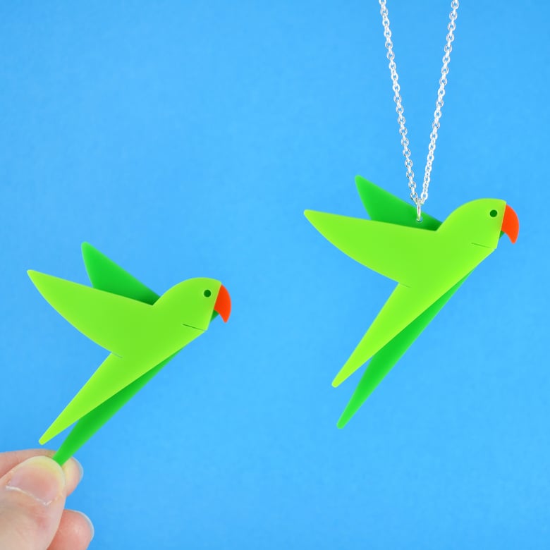 Image of Parakeet Brooch or Necklace